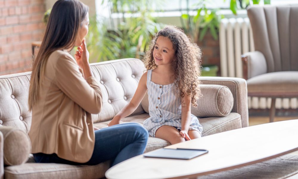 Speech and language therapy session